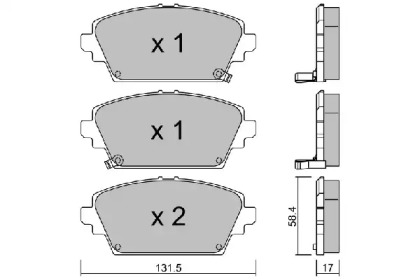 Комплект тормозных колодок (AISIN: BPHO-1901)